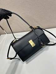 Prada Soft Sound Medium Shoulder Bag Black 28x16x10cm - 4