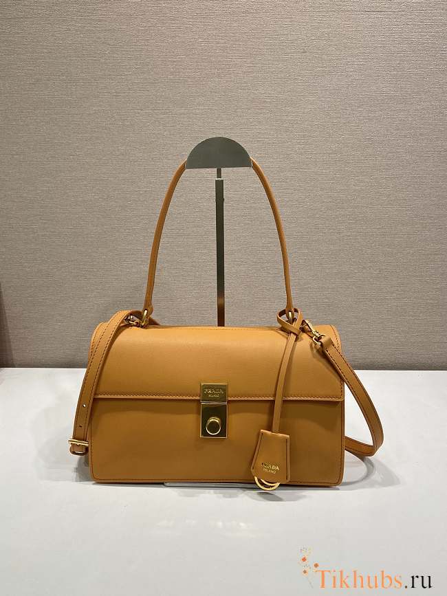Prada Soft Sound Medium Shoulder Bag Brown 28x16x10cm - 1