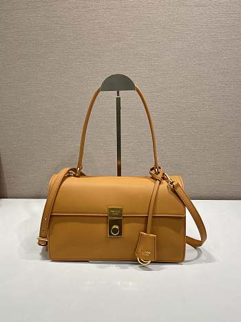 Prada Soft Sound Medium Shoulder Bag Brown 28x16x10cm