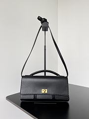 Balenciaga Bel Air Small Shoulder Bag Black Gold 26.9x14x5.3cm - 5