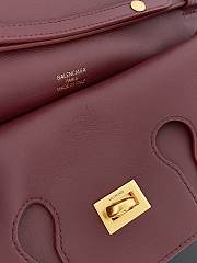 Balenciaga Bel Air Small Shoulder Bag Burgundy Gold 26.9x14x5.3cm - 4