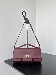 Balenciaga Bel Air Small Shoulder Bag Burgundy Gold 26.9x14x5.3cm - 3
