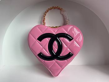 Chanel Heart Bag Pink Patent 