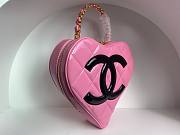Chanel Heart Bag Pink Patent  - 5