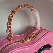 Chanel Heart Bag Pink Patent  - 4