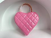 Chanel Heart Bag Pink Patent  - 2