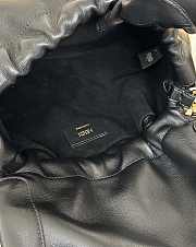 Fendi Mamma Baguette Medium Black Leather Bag 26.5x18x8.5cm - 3