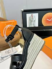 Hermes Elda Espadrille Black Heel  - 3