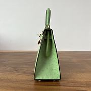 Hermes Kelly 25 Bag Green Ostrich Gold 25cm - 5