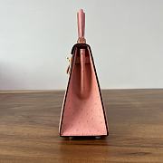 Hermes Kelly 25 Bag Pink Ostrich Gold 25cm - 4