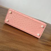 Hermes Kelly 25 Bag Pink Ostrich Gold 25cm - 2