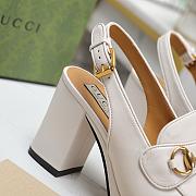 Gucci Slingback Pump White Heel 8cm - 5