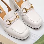 Gucci Slingback Pump White Heel 8cm - 3