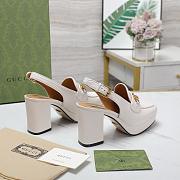 Gucci Slingback Pump White Heel 8cm - 2