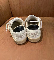 Golden Goose Leather Ball Star White Sneakers - 3