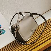 Prada Leather Handbag Grey Bag 25x18x10cm - 3