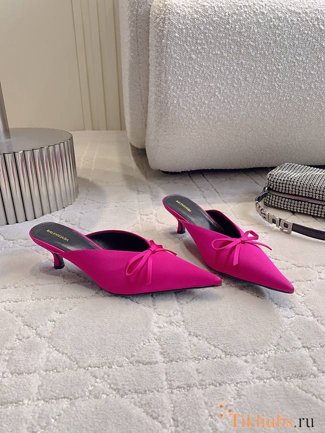 Balenciaga Knife Bow Pink Pumps 5cm - 1
