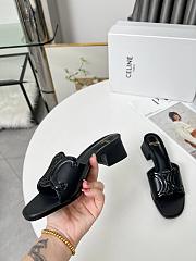 Celine Clemence Mule Lambskin Black Heel 4cm - 4