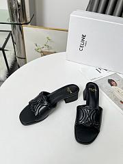 Celine Clemence Mule Lambskin Black Heel 4cm - 3