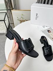 Celine Clemence Mule Lambskin Black Heel 4cm - 2