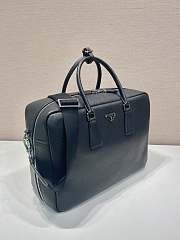 Prada Black Leather Work Bag 40x28.5x16cm - 3