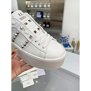 Celine Flatform Rockstud White Sneaker - 3