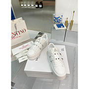 Celine Flatform Rockstud White Sneaker - 2