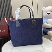 Gucci Totissima Medium Reversible Tote Denim 30.5x28x27cm - 6