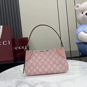 Gucci GG Emblem Super Mini Shoulder Bag Pink 23x13x2cm - 5