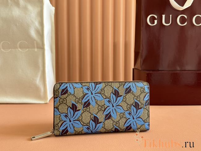 Gucci GG Printed Zip Around Wallet 19x10.5x2.5cm - 1