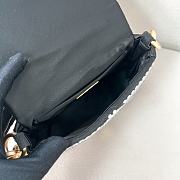 Prada Mini Crystal Triangle Grey Shoulder Bag 17x11.5x6cm - 5