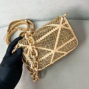 Prada Mini Crystal Triangle Gold Shoulder Bag 17x11.5x6cm - 2