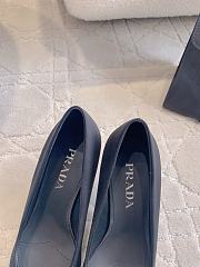 Prada Satin Metallic Leather Pumps Black 8.5cm - 2