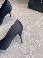 Prada Satin Metallic Leather Pumps Black 8.5cm - 3
