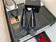 Chanel Ballerina Blue Denim Flat 02 - 2