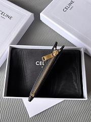 Celine Zipped Card Holder Cuir Black 11x7.5x2cm - 3