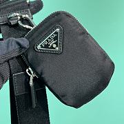 Prada Black Nylon Triangle Pouch Bag 19x17x15cm - 4