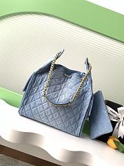 Chanel Medium Cruise 25C Bag Blue Denim Hobo 40x30x15cm - 5