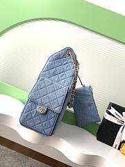 Chanel Medium Cruise 25C Bag Blue Denim Hobo 40x30x15cm - 2