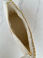 Chanel Large Hobo Bag Lambskin Gold White 32x20x6cm - 5