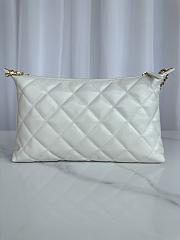 Chanel Large Hobo Bag Lambskin Gold White 32x20x6cm - 3