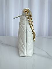 Chanel Large Hobo Bag Lambskin Gold White 32x20x6cm - 2