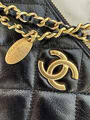 Chanel Large Hobo Bag Lambskin Gold Black 32x20x6cm - 4