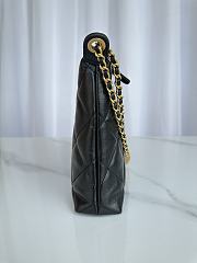 Chanel Large Hobo Bag Lambskin Gold Black 32x20x6cm - 2