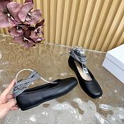 Dior D-Journey Lace-Up Ballet Flat Black  - 2