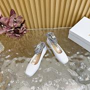 Dior D-Journey Lace-Up Ballet Flat White - 5