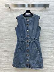 Louis Vuitton LV Blue Denim Dress - 1
