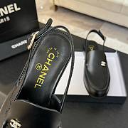 Chanel Black Sandal Flat - 4