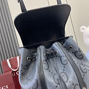 Gucci Large Jumbo GG Backpack Grey Black 41x34x12cm - 4