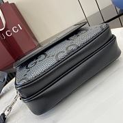 Gucci Small Jumbo GG Crossbody Bag Grey Black 23x19x9.5cm - 5